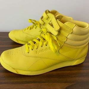Yellow Reebok Freestyle Size 8